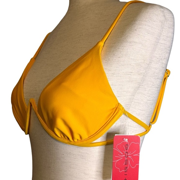 Gossip Yellow Underwire Bikini Top Size Medium (Tiny!) NWT #103123 - Picture 3 of 11